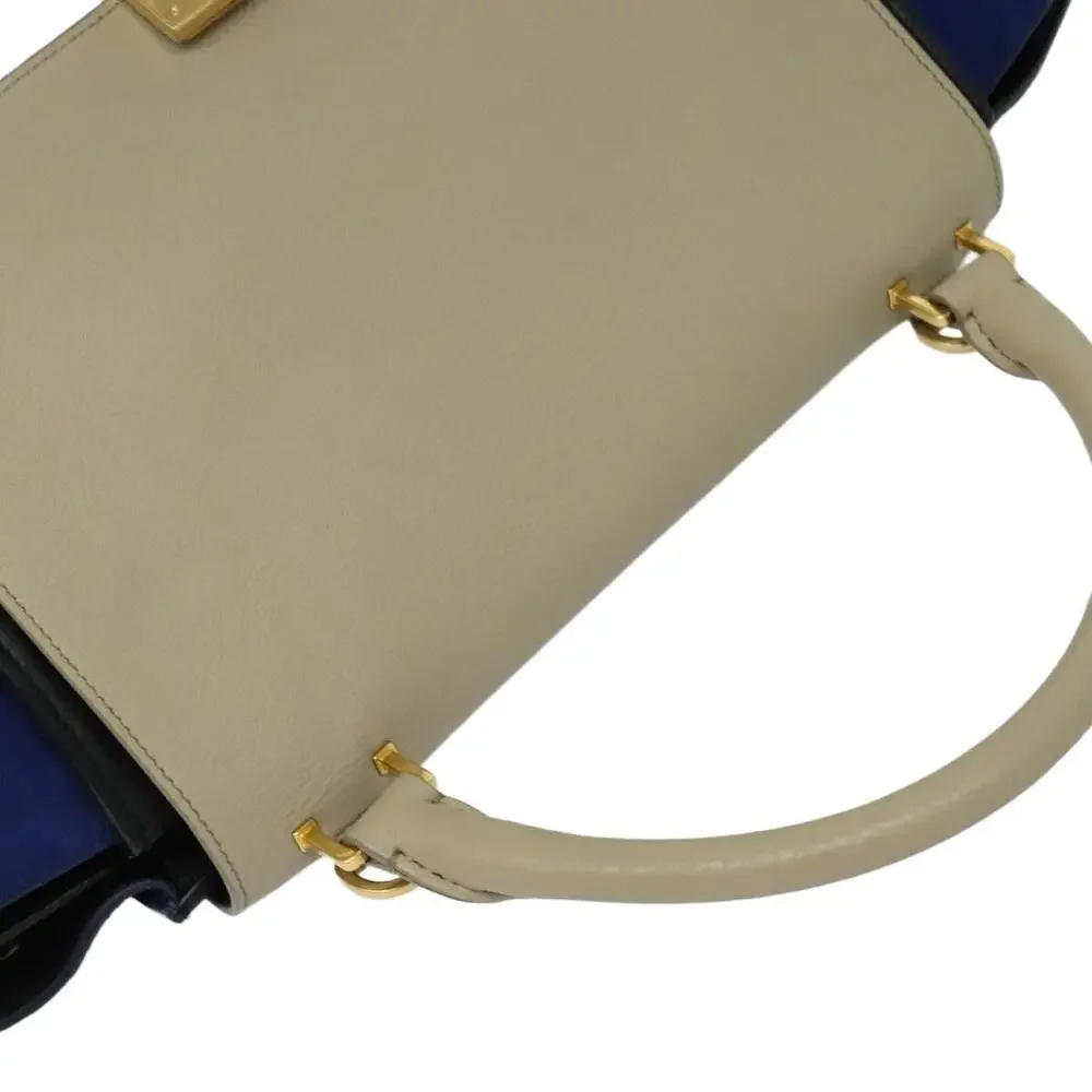 Celine Leather Trapeze Handbag Beige